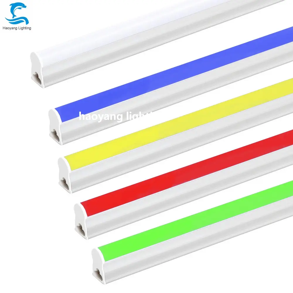 T5 LED Tubes Color 4ft 3ft 2ft 1ft 220-240V Lights Integrated 2835SMD Red Blue Green Blue Fluorescent Bulbs Lamp