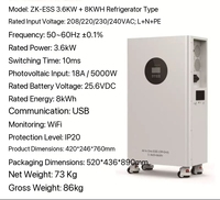 YONGJIADA Système de Stockage d'Énergie Solaire Domestique Tout-en-un avec Onduleur 3.6KW 6KW 12KW ESS 8KWh 16KWh 30kWh 220V pour Stockage Hors Réseau