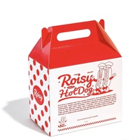 Cajas Rectangulares Desechables Deslizables para Hot Dogs, Sándwiches y Tacos, Cajas de Embalaje Portátiles Personalizadas con Papel para Hornear