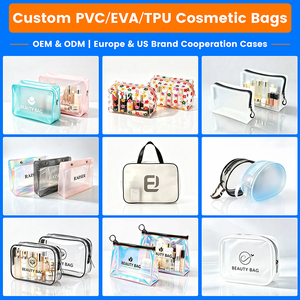 Factory Waterproof Travel <b>Toiletry</b> Bag Clear PVC Zipper Plastic <b>Storage</b> Pouch EVA Personalized Luxury Cosmetic Bag Custom Logo - Product Image 2