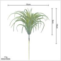 Tanaman Udara Buatan dalam Pot Beton dengan Kerikil Putih dan Tillandsia Longgar Ramah Lingkungan Mini untuk Dekorasi Dalam Ruangan Modern.