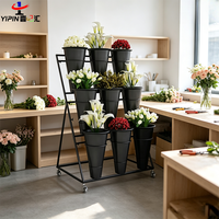 Blumenständer aus Stahl für Floristen, Schnell Aufzubauendes Blumen-Display-Regal