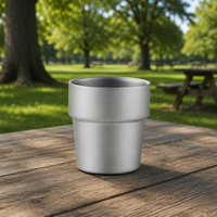 Gobelet à café et à crème glacée jetable en PET à double paroi pour usage domestique