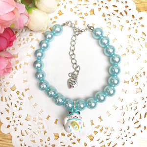 Lindo gato y <span class=keywords><strong>collar</strong></span> de perro pequeño <span class=keywords><strong>Collar</strong></span> con perla de dibujos animados campana de cobre decoración ajustable Cadena de cuentas proveedores de mascotas - Product Image 3