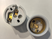 Douilles et supports de lampe en porcelaine E40 durables avec bases à vis grises certifiées CE pour une utilisation en intérieur