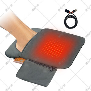 Dutch Fleece Heated Foot Pad Grey <b>Usb</b> Powered Temperature <b>Control</b> Office Outdoor Use - Product Image 1