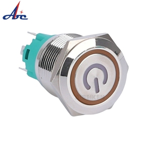 19mm 12V IP67 không thấm nước 1no1nc phẳng đầu tròn màu xanh <span class=keywords><strong>LED</strong></span> màu - Product Image 3