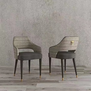 Ghế Nhà Hàng khách sạn đơn giản và sang trọng Bắc Âu thiết kế hiện đại ghế ăn Mô hình phòng kim loại Ghế giải trí - Product Image 4