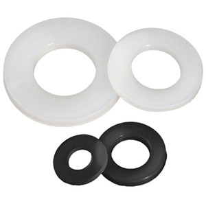 Ensemble de rondelles plates en silicone transparent Pa66 M3 <span class=keywords><strong>6mm</strong></span>, rondelles de blocage personnalisées, rondelles fines en plastique nylon - Product Image 1