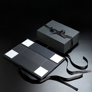 Custom Luxury Flip Top Cardboard Black <b>Paper</b> Magnetic Gift Box Packaging Print Package - Product Image 5
