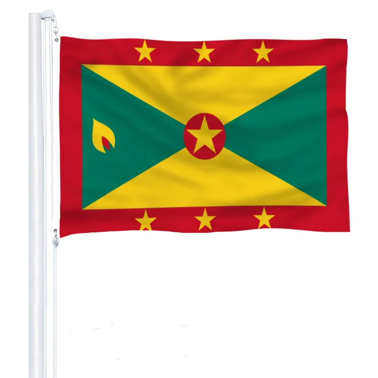 Factories wholesale 3x5ft large national flag outdoor all countries flag custom grenada flag