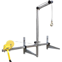 Nouvelle grue de levage pour climatiseur extérieur NewJNDO, outil de levage en tube carré galvanisé, câble de 1 m, capacité de charge de 150 kg, palan de levage de 10 m
