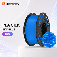 Filament PLA Soie Haute Brillance Surface Lisse Enroulement Soigné 1,75 mm Bleu Anti-Bouchon Finition de Qualité Modélisme 1KG Imprimante 3D FDM