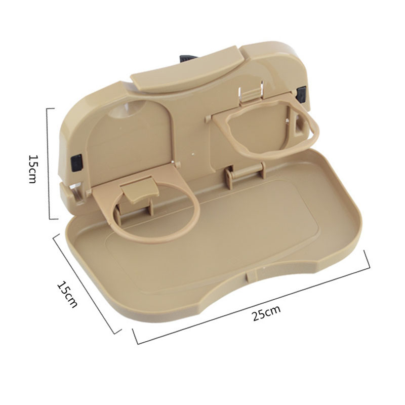 Universal Plastic Car Front Seat Dining Tray Holder with Cup Phone Holder - Multifunctional Car Back