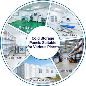 פאנלים מבודדים לחדר קירור במחיר זול |   פאנלים לקיר 50/70/100/200 מ\\\"מ לחדרי קירור מסחריים - Product Image 3