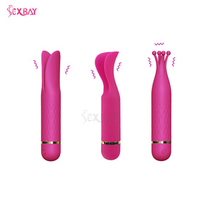 SEXBAY Milieuvriendelijke siliconen dubbelkopvibrator gecombineerde stamper G-spot vibratie vrouwelijk seksspeeltje - Product Image 2