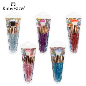 RubyFace แปรงแต่งหน้าขนาดเดินทาง,ชุดแปรงเครื่องสำอาง5ชิ้น