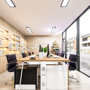 Casa Contenedor Moderna Rectangular para Oficina, Casa Móvil con Escaleras y Paredes de Vidrio - Product Image 2