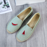 Espadrille en toile blanche en gros pas cher en Chine, chaussure en toile tendance en gros