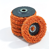 Disque de décapage abrasif orange extra dur en polypropylène 4" 100mm pour l'élimination agressive de la rouille et de la peinture, trou central 16mm