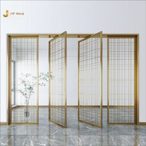 EX600 Modern Durable Stainless Steel Laser Cut Foldable Multi-Functional Art Theme <b>Decorative</b> <b>Screen</b> Divider Commercial Interior - Product Image 3