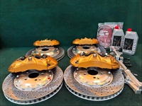 Kit de Freinage Haute Performance pour Mercedes CLS - Amélioration AMG avec Étriers 6 Pistons Avant et 4 Pistons Arrière, Disques Perforés 390x36mm (Référence OE A0004213000)