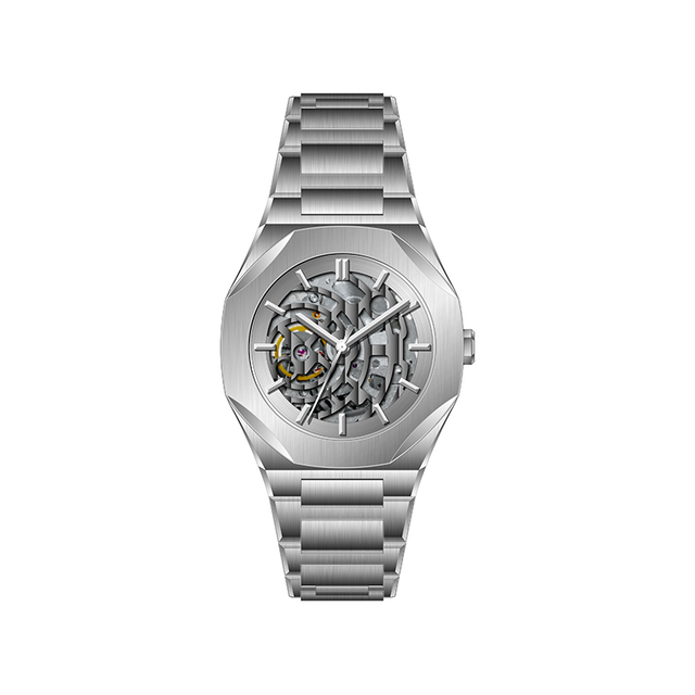 Luxury Skeleton Design Blue Anti-reflex Coating Sapphire Glass Automatic Mechanical Watch