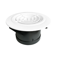 Grille d'aération ronde épaissie en ABS, sortie et entrée de système d'air frais, grille de retour d'air, couvercle de ventilation pour échange d'air