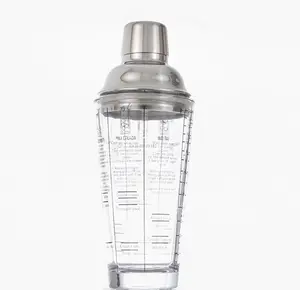 Coqueteleira de vidro de aço inoxidável superior personalizada 450 ml para bartender profissional