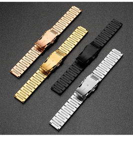 <span class=keywords><strong>Bracelet</strong></span> de montre intelligent en acier inoxydable de luxe, réglable, 38 mm, 40 mm, 42 mm, 46 mm, avec fermoir déployant pour montre connectée - Product Image 6