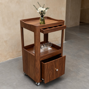 Carrito de Salón de Diseño Moderno con Cajón Grande y Estante Abierto para <span class=keywords><strong>Spa</strong></span> y Salón, Estructura Resistente con Ruedas - Product Image 4