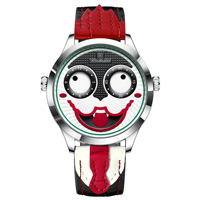 Montre pour homme Joker Funny, étanche, lumineuse, en cuir, à quartz