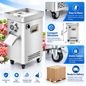 Broyeur à viande électrique commercial 300 kg/h, machine à hacher la viande en acier inoxydable 2,2 kW pour restaurant, boucherie, transformation alimentaire - Product Image 6