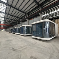 Capsule spatiale préfabriquée écologique de conception moderne en panneaux sandwich, maison conteneur personnalisée d'usine chinoise pour hôtel