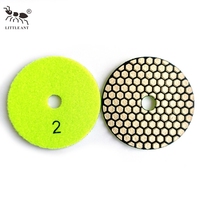 LITTLE ANT 4 pouces nouveau type de tampon de polissage diamant sec 100mm 4 étapes pour les types de marbre et de pierre