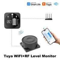 Monitor Level Cairan Tangki Air Tuya Smart WiFi RF433 dengan Alarm 5m, Kontrol Jarak Jauh via Aplikasi, Material PC untuk Penggunaan di Rumah, Luar Ruangan & Hotel