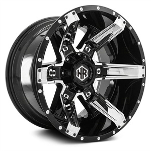 Jantes forgées noires en alliage d'aluminium de 20 pouces à rayons, design 6x139.7 PCD, pour SUV, tout-terrain et voitures particulières Toyota - Product Image 1