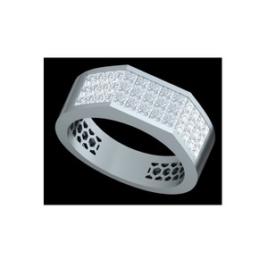 Anillo de Compromiso y Boda de Plata de Ley S925 con Incrustaciones de Diamantes Vintage de Lujo, Chapado en Oro de 14Kt, para Mujer - Product Image 1