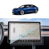Tesla Film pelindung layar sentuh, pelindung layar navigasi mobil kaca Tempered 3 Y Model