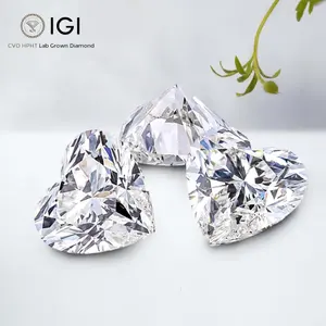 SPEEDIN vente en gros 1ct2ct3ct4ct5ct DEFG couleur VS1 personnalisation de forme découpée en coeur CVD IGI certifié diamants de laboratoire en vrac