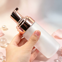 Bouteille en PET transparente avec tête de brosse pour soins de la peau, 60 ml, 100 ml, 120 ml, 150 ml, 200 ml