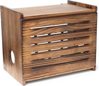 Boîte de rangement pour routeur WiFi en bois - Étagère décorative murale de luxe pour modem avec système de gestion des câbles
