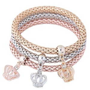 New Three-Color Suit <b>Stretch</b> Popcorn Corn Chain Heart Butterfly Animal Zircon Pendant <b>Bracelet</b> Women Charm Jewelry - Product Image 2