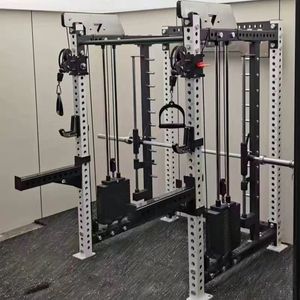 Rack de musculation multifonction Smith 75753.0 avec tubes épais et système de croisement de câbles pour clubs de fitness et entraînement multi-utilisateurs - Product Image 6