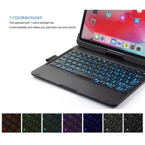 Teclado Bluetooth 5.1 para iPad Pro de 11 Pulgadas 2018 y 2020, Teclado Retroiluminado Giratorio de 360 Grados con Soporte para Lápiz - Product Image 5