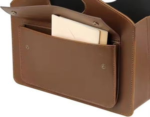 Organizzatore in Pelle Marrone per Riviste e Documenti, Contenitore Porta Giornali per <span class=keywords><strong>Hotel</strong></span> e Ristoranti, Portadocumenti per Casa o Ufficio - Product Image 2