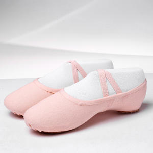 Chaussons de <span class=keywords><strong>danse</strong></span> de ballet roses pour femmes, en toile extensible Performa, à semelle fendue, pour filles - Product Image 2