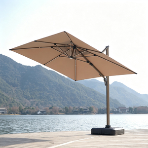 Parasol cantilever moderne, pliable, portable, imperméable 3M, avec <span class=keywords><strong>toile</strong></span> pare-soleil - Product Image 6