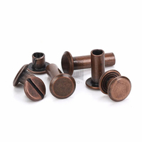 Vis de reliure en acier, vis Chicago, clous, rivets, attaches pour albums photo, calendriers, recettes, menus, couleur cuivre