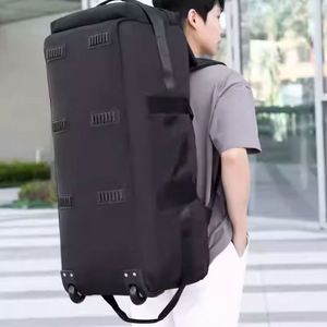 Free Sample Large Waterproof Soft Panel Roller <b>Camping</b> <b>Trolley</b> Luggage Bag Duffel Rolling Wheeled Gym Sports Backpack Travel - Product Image 5